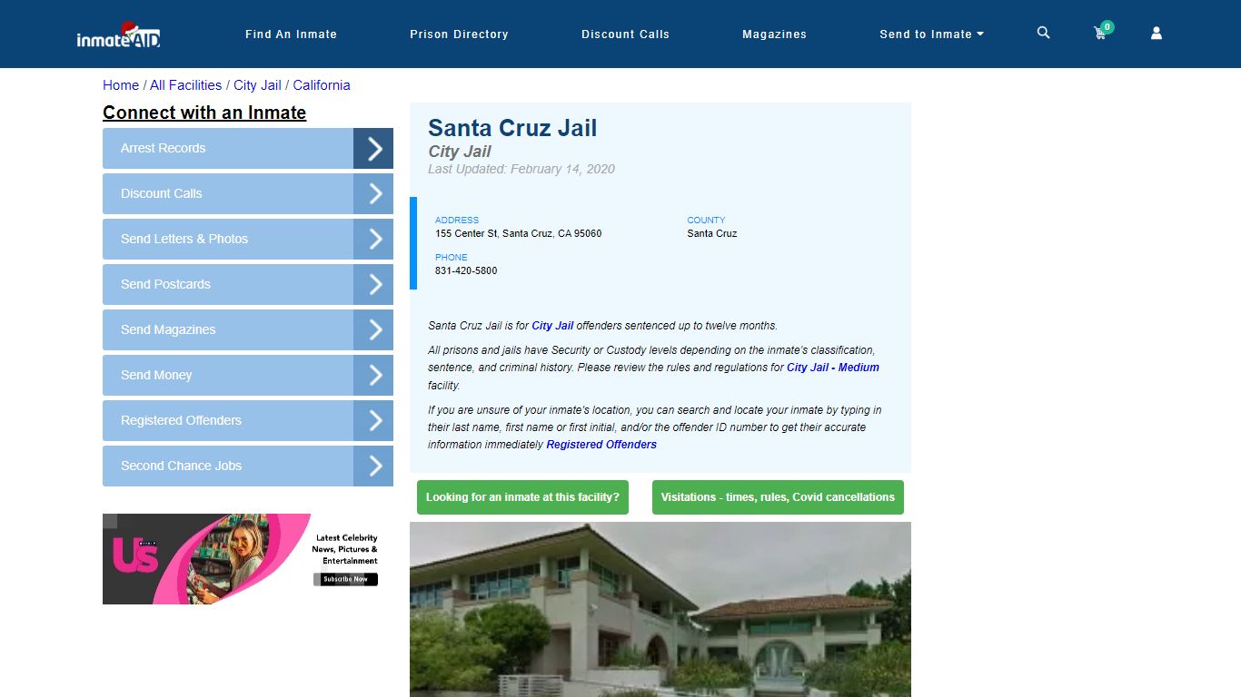 Santa Cruz Jail | Inmate Locator